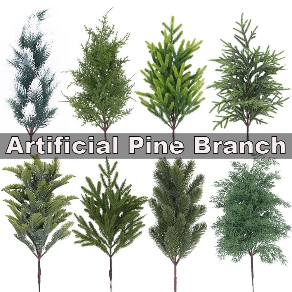 Green Artificial Pine Branch C - огляд і ціна Christmas Wreath Fake