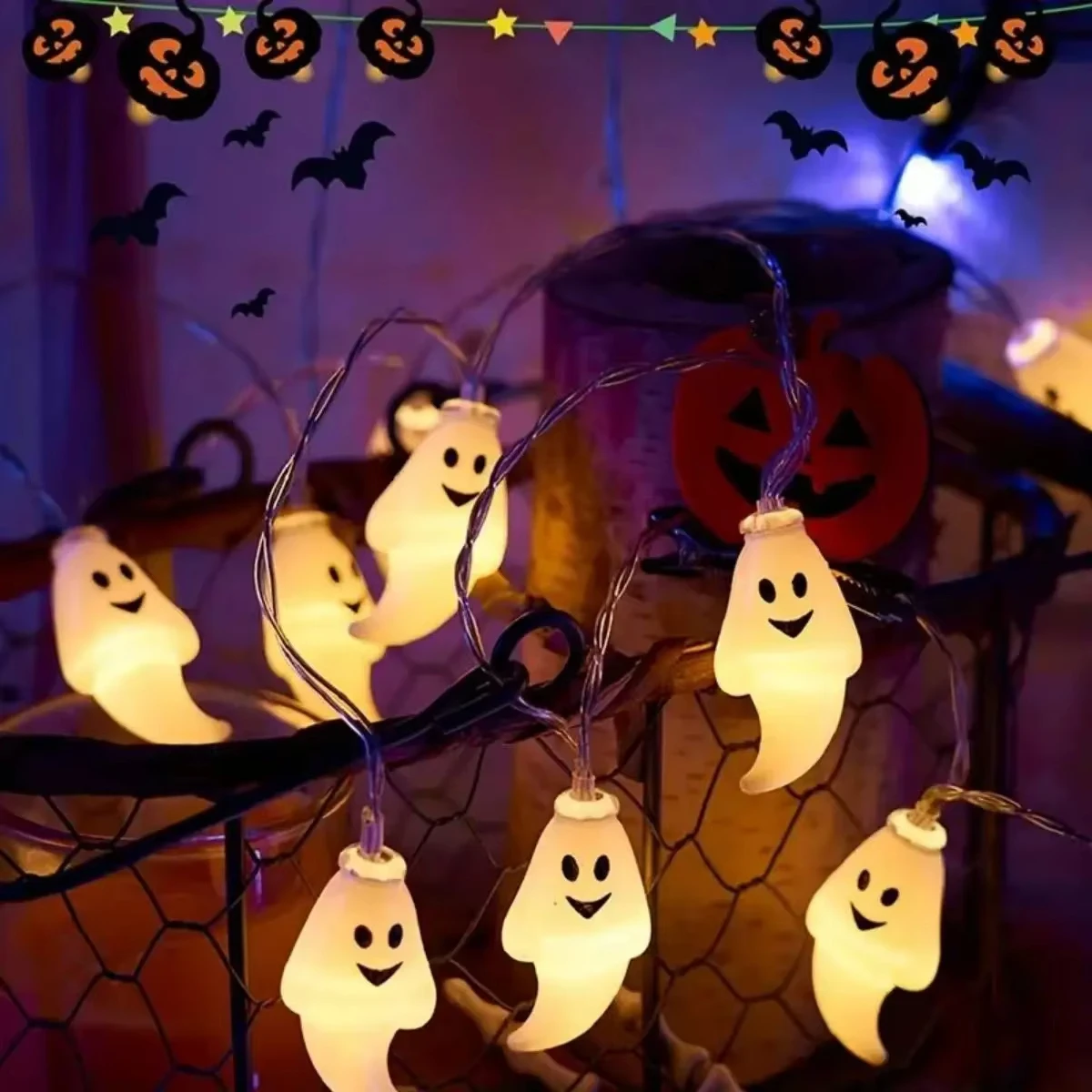 Battery Halloween Ghost LED St - огляд і ціна Led Fairy String Lights